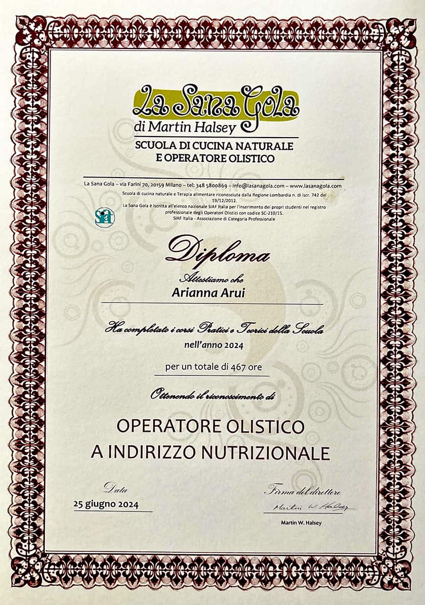 Con Arianna Arui impari a vivere in modo equilibrato e vitale, grazie alla sua esperienza in macrobiotica e tecniche energetiche che applica in consulenze e corsi.